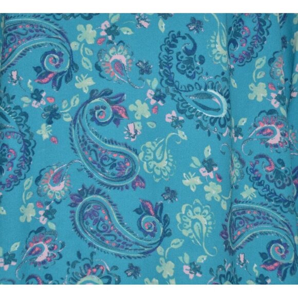 Woman Within Women's Floral Paisley Tunic Blouse Plus Size1X V-Neck 3/4 Sleeve - Picture 4 of 12